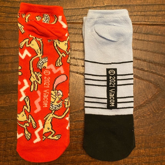 Sponge Bob Square Pants Socks, Ren & Stimpy, Cat Dog Rugrats Hey Arnold Socks - Picture 12 of 12